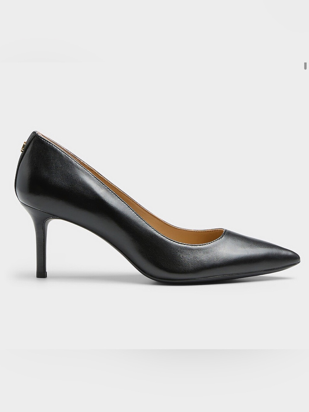 Ralph Lauren Black Pointed Leather Pumps